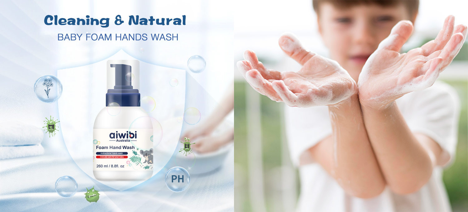 Healthy and Refreshing Anti-Bacteria Bubble Baby Hands Wash.