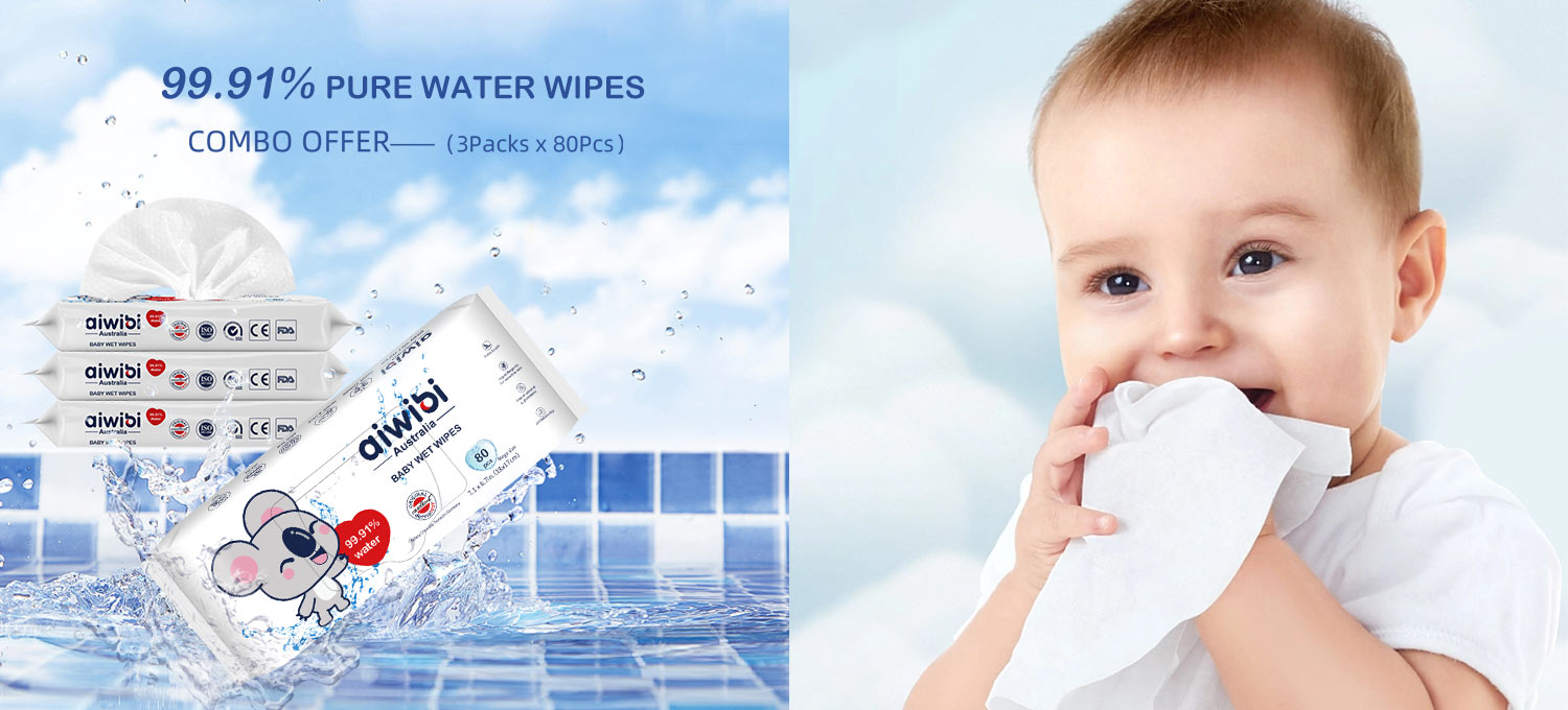 99.91% Pure Water Premium Baby Wet Wipes 60 Pcs