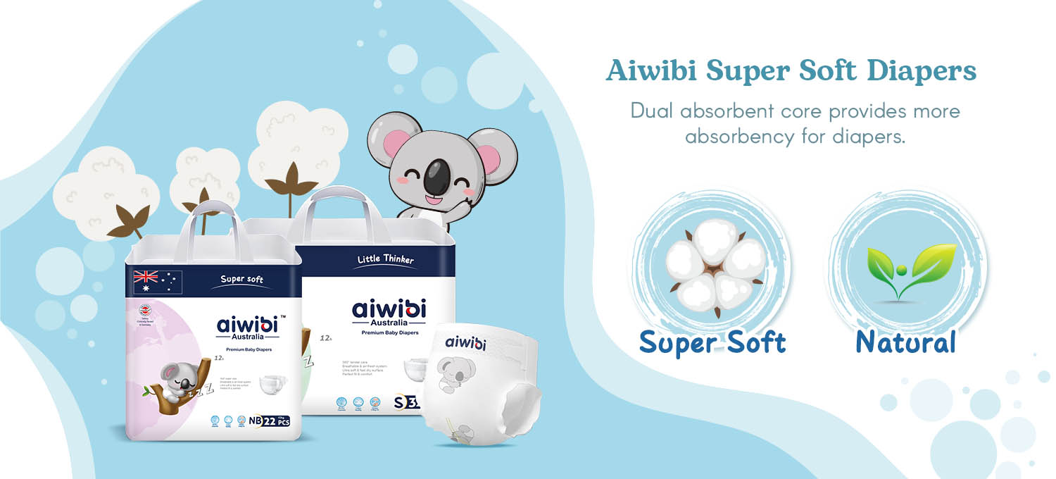 Disposable Super Soft Breathable Baby Diapers With Premium Absorption Capacity