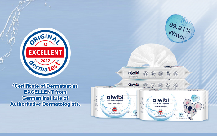 Congratulations to AIWIBI Pure Water Baby Wet Wipes on Passing the Dermatest Certification With an 